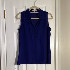 Banana Republic Royal Blue Sleeveless Blouse